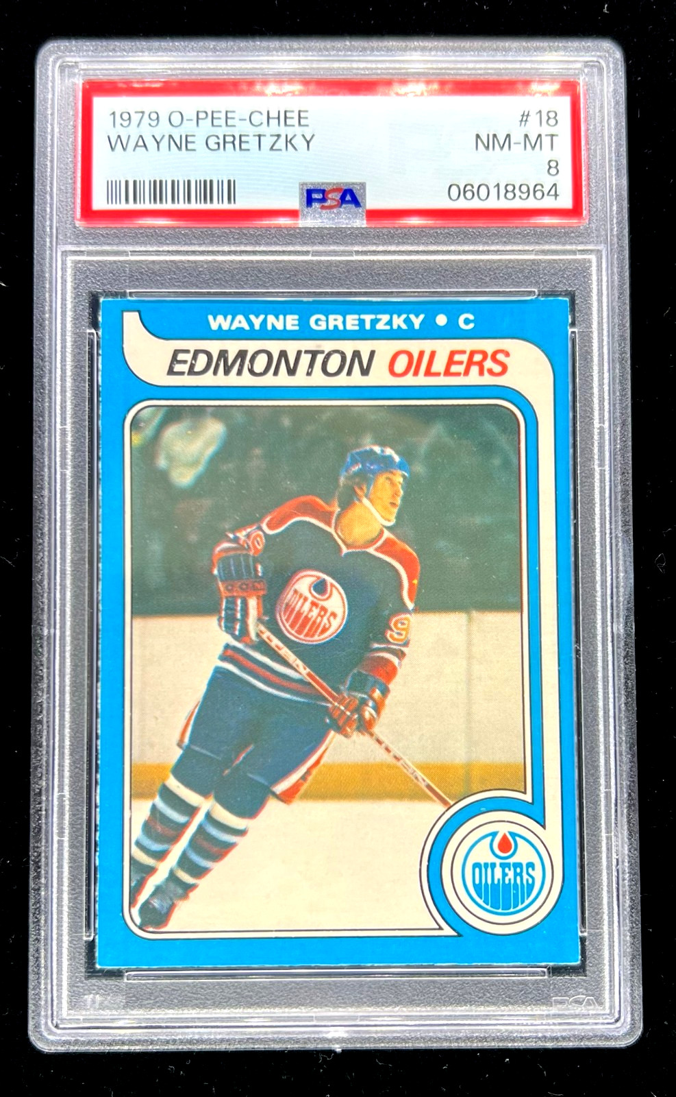 1979-80 O-Pee-Chee Wayne Gretzky RC Rookie Oilers PSA 8 #18