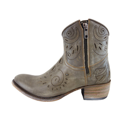 SENDRA Cowboystiefeletten Damen Grau Boots Stiefel Schuhe Echt Leder Np