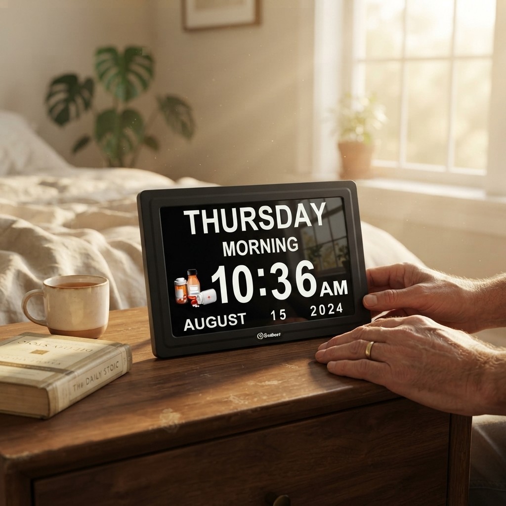 Corded Electric Dementia Alarm Clock: 20 Reminders & Adjustable Volume Ringtones