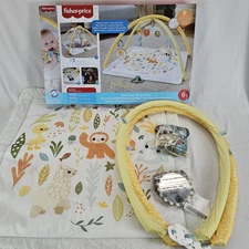 Baby playmat simply senses newborn gym with mobile & sensory activity toys for