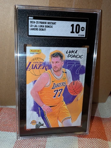 2025 Luka Doncic Panini Instant Lakers Debut Card #LD-LAL SGC Gem Mint 10