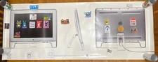 1999 Apple Cinema Display Poster 27in x 70in Macintosh Ad Thick Paper