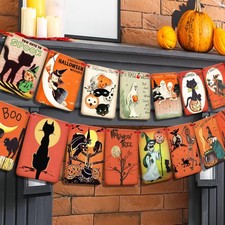 Vintage Halloween Banner Halloween Decoration...