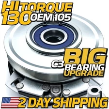 HiTorque 130ftlb (OEM 105) BIGBearing PTO Clutch for Husqvarna RedMax 587255001