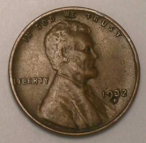 1932 D Lincoln Cent Penny Coin VF+