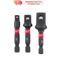 SHOCKWAVE Impact Duty 1/4 in. Hex Shank Socket Adapter Set (3-Piece)