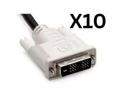 Lot Of 10 Part DVI-D to DVI-D 6FT Cable Single Link MALE TO MALE Video Cable