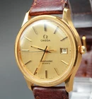 Vintage 1977 [Near MINT] Omega Seamaster 196.0106 35mm Quartz Cal.1342 Gold Men
