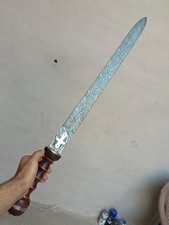 Custom Damascus Steel Roman Gladius Sword Christian Cross Fire Pattern Gift Shea