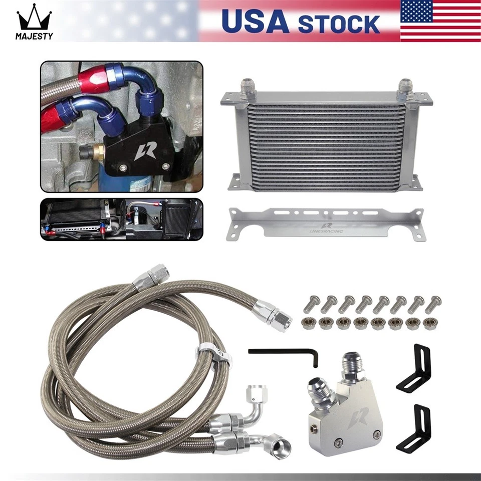 22 Row Engine Oil Cooler Kit For Corvette C7 C6 C5 LS1 LS2 LS3 6.0L 6.2L GM CK - Image 2 of 4