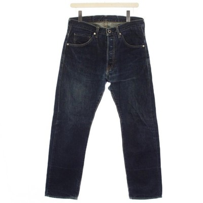 A BATHING APE BAPE Jeans Denim Pants Straight Fit Blue Button Fly S