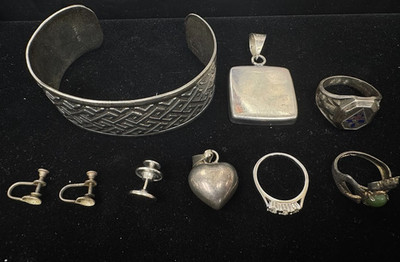 925 STERLING SILVER some wearable- 85.85g total weight-CM-0112
