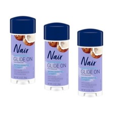 3 Pack Nair Hair Remover Sensitive Skin Formula Glide On Coconut Oil 3.3 oz