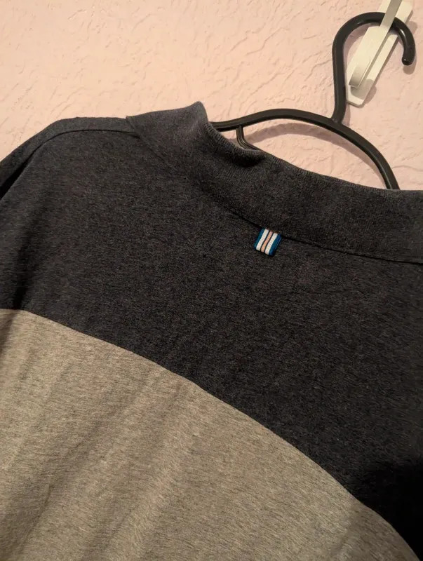 Original Penguin Heritage Slim Fit Polo Shirt Large Navy Grey Colour Block image 6