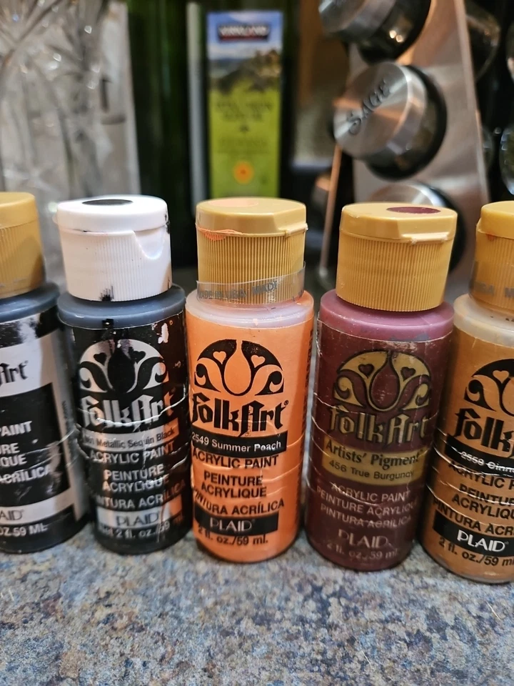 Lote de 12 pinturas acrílicas de arte popular de 2 oz Foto 4 de 4