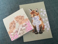 Wrendale Fox Notebook and Highland cow sticky notes perfect gift 🎁 