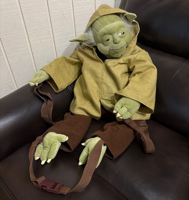 RARE Disney Parks Star Wars Yoda Backpack Buddies Plush 24 