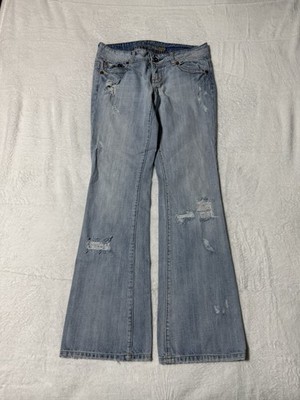 American Eagle Jeans Women's 6 Blue Artist Flare Denim Light Wash 29x30.5