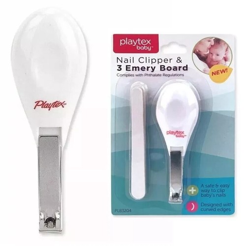 Playtex Tagliaunghie Neonato e 3 Tavole Smeraldo Sicuro Efficace Manicure Cura Neonato - Foto 2 di 5