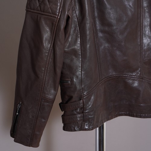 ALL SAINTS Leather Jacket XS Oxblood Mens Biker YUKU Rare Celebrity EXTRA SMALL - Picture 20 of 22