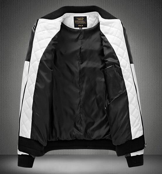 ALTRA Giacca Cappotto Bomber Uomo Moda Slim Fit Moto Pelle PU Nero Nuovo