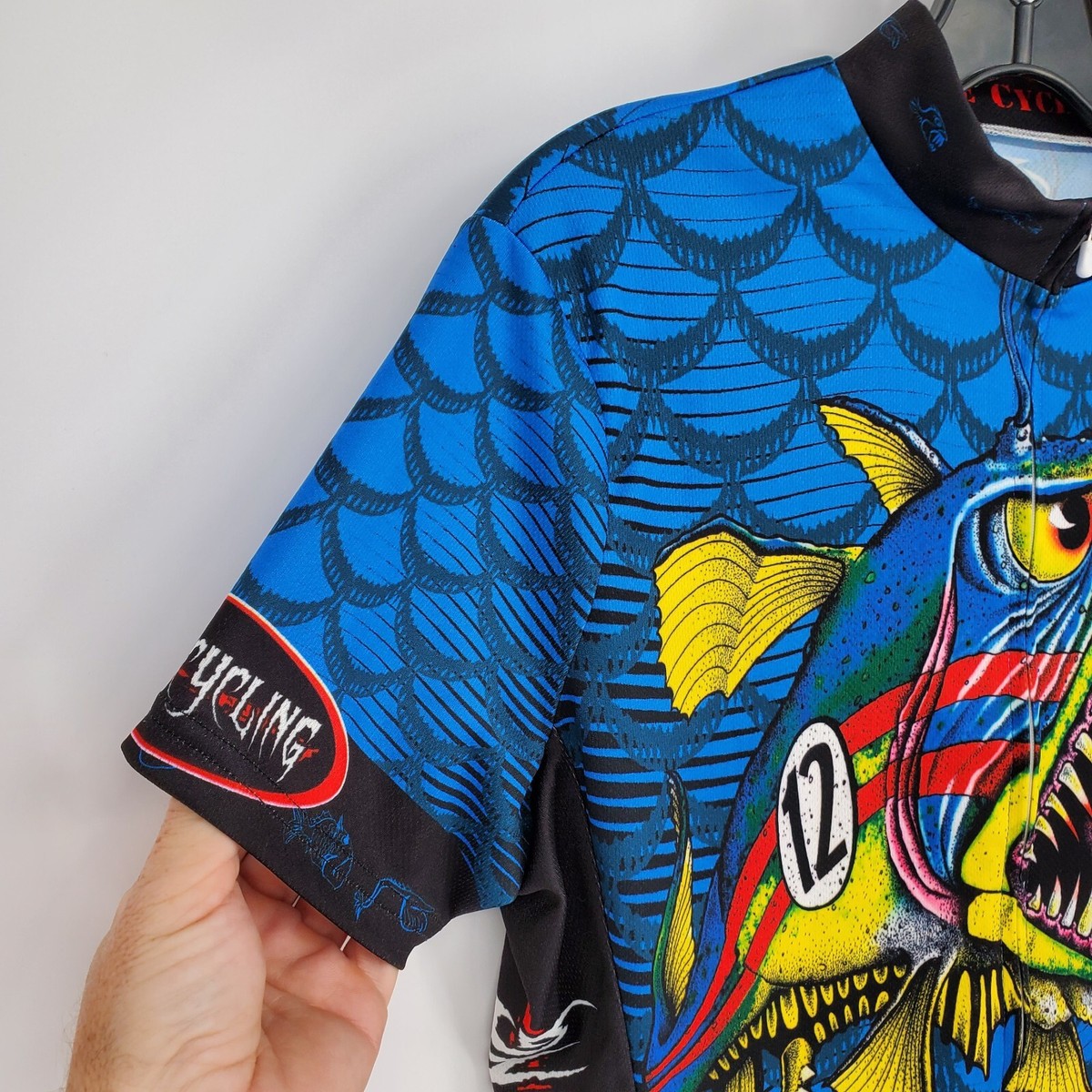 Haut Cycliste Femme Primal – Bleu Jersey Manches Courtes – Taille L – Occasion