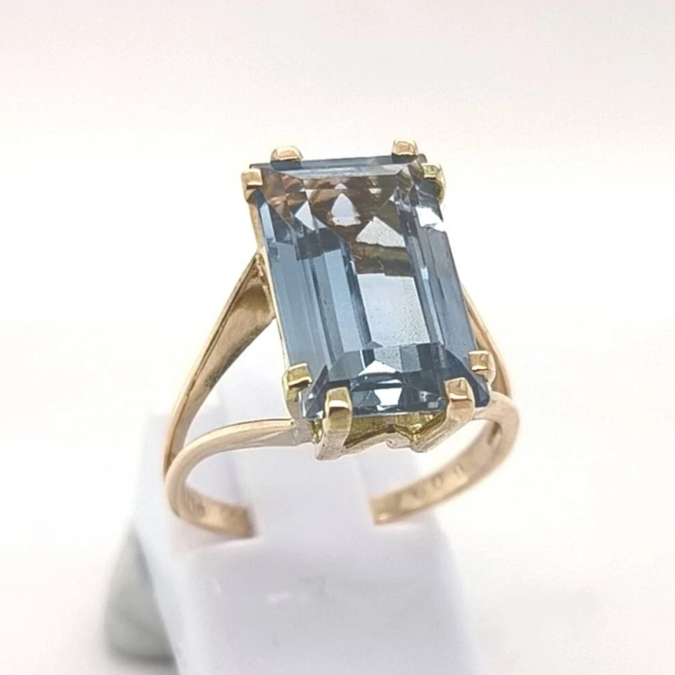 18 K 750 Gelb Gold Damen Solitär Verlobung Ring RG 55 Weihnachten Neuw. - Bild 2 von 4