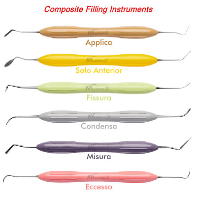 Dental Composite Filling Instruments Restoration Placement Tools Silicone Handle