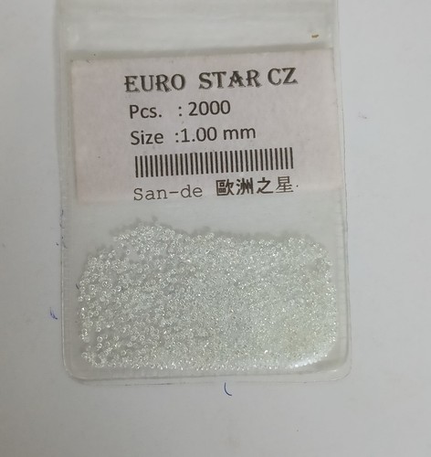 Jewelry Making 500 Pieces Lots CZ EURO STAR Cubic Zircon Loose Round Cut 1 MM - Picture 4 of 11