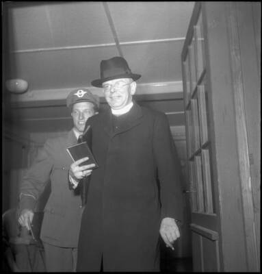 Cardinal Griffin in Switzerland 1948 Switzerland Germany Old Photo