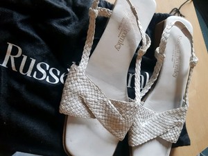 russell and bromley white sandals