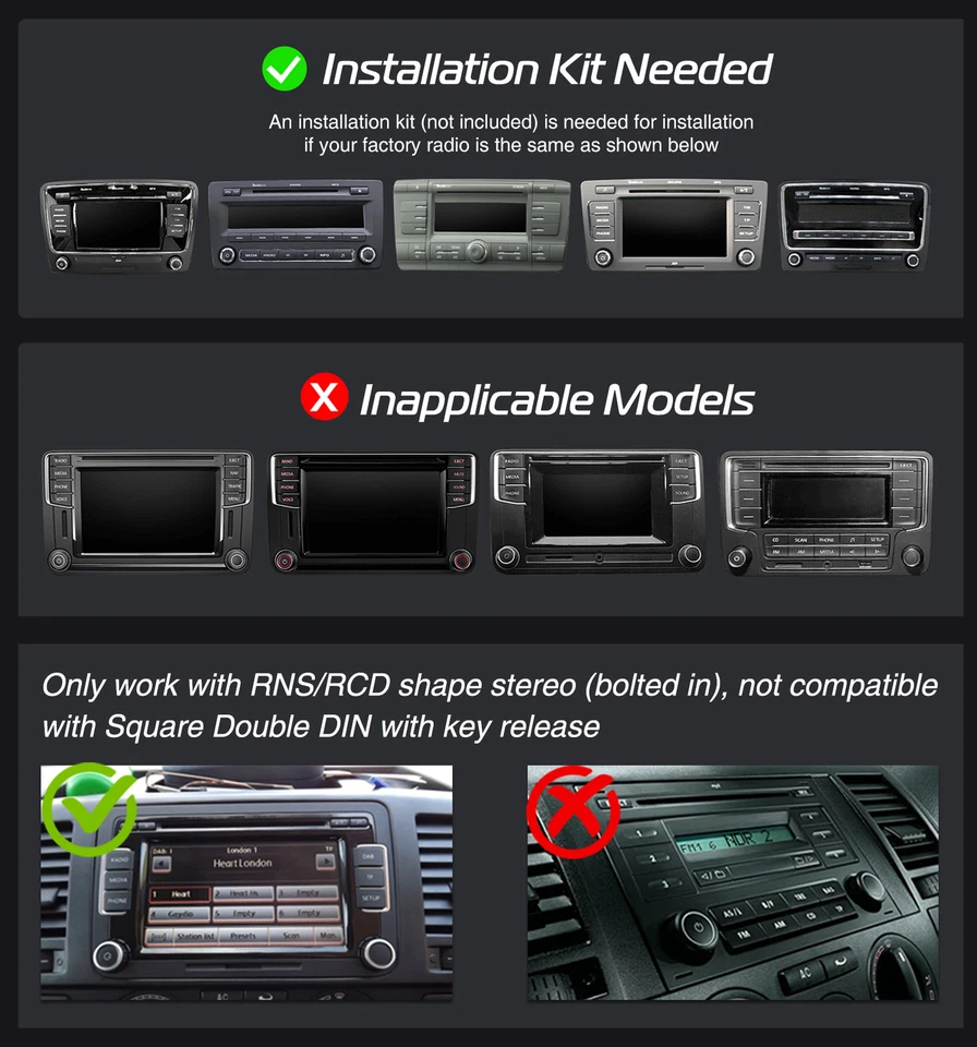For VW Volkswagen Jetta Passat Car Stereo Radio GPS Apple Carplay Android 15 FM - Image 3 of 4