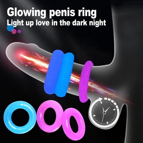 Silikon Penisringe Cockring Hodenring Prostata Massage Erektionsring Penisring - Bild 101 von 107