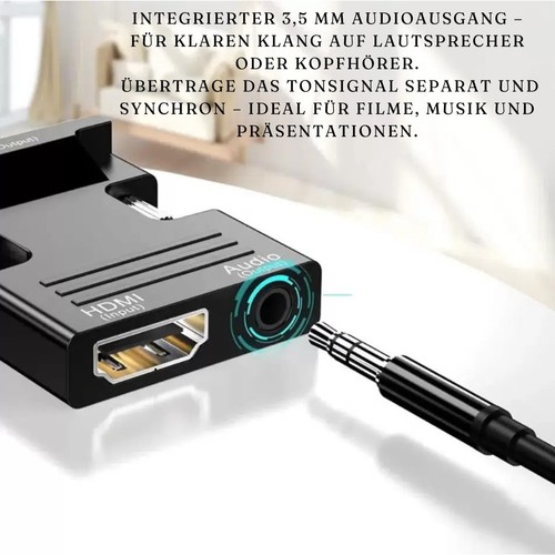 HDMI zu VGA Adapter Konverter Full HD 1080p 60Hz Audio/Videokabel für PC, Laptop - Bild 9 von 16