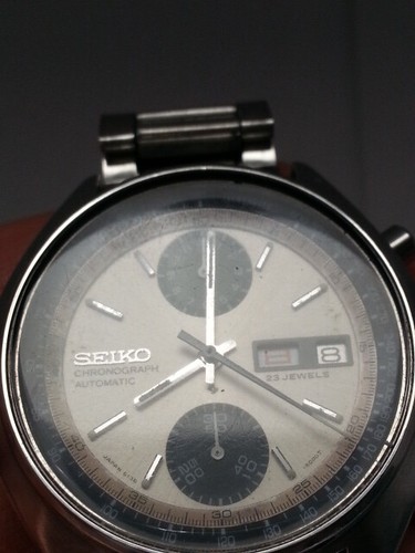 Seiko Chronograph 6138-8000 Panda Automatic 23J VG - Picture 4 of 12