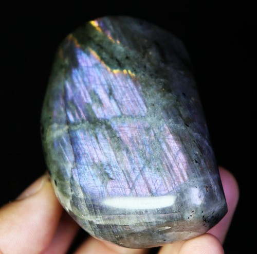 Bonita piedra cristal cuarzo espectrolita destello arco iris pulido natural - Imagen 2 de 12