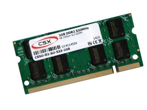 2 Go de mémoire pour ordinateur portable DDR2 RAM 533 MHz SO DIMM PC2-4200S 200 broches CSX - Photo 1 sur 1