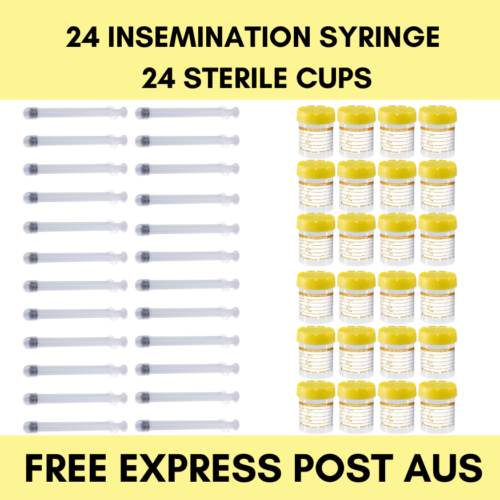 At Home Insemination Kit, 24 Insemination Syringe and 24 Sterile Cups - Picture 1 of 4