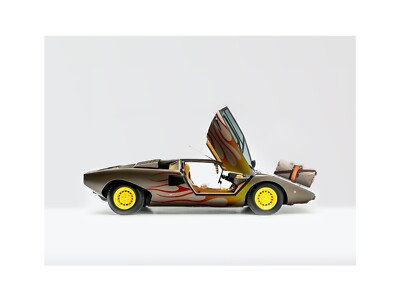 popart lamborghini street art picture retro vintage art illustration