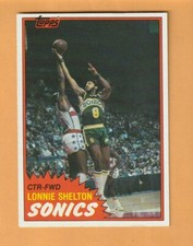 Lonnie Shelton Seattle Supersonics 1981-82 Topps #W86 Oregon State Beavers 4V