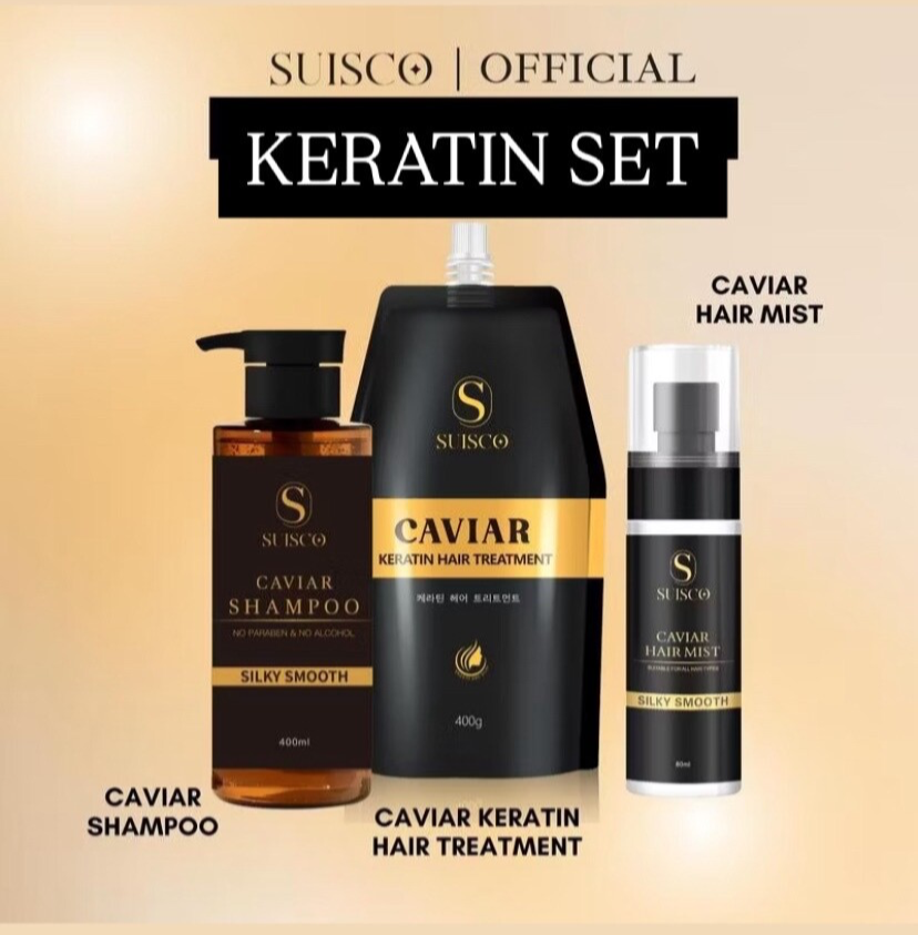 Suisco Caviar Silky Smooth Hair Care Set Shampoo + Keratin
