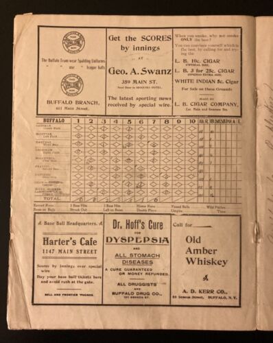 Early 1900's Buffalo Bisons Baseball Program - George Stallings Manager - Picture 5 of 12