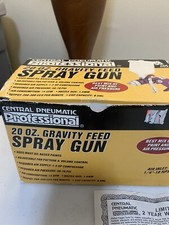 New Central Pneumatic Professional 20 oz Gravity Feed Spray Gun Air Inlet 1/4”