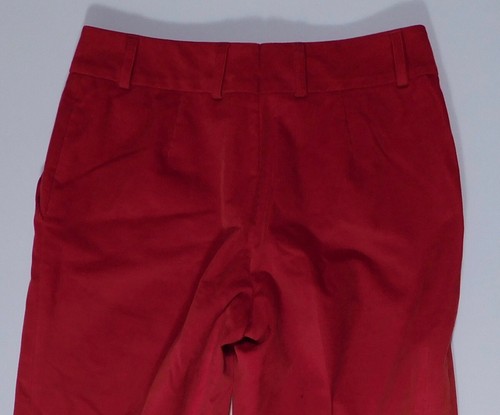 AUTÉNTICO PANTALÓN ESCADA SPORT para mujer pana roja plana delantera pierna ancha talla 36 - Imagen 6 de 10