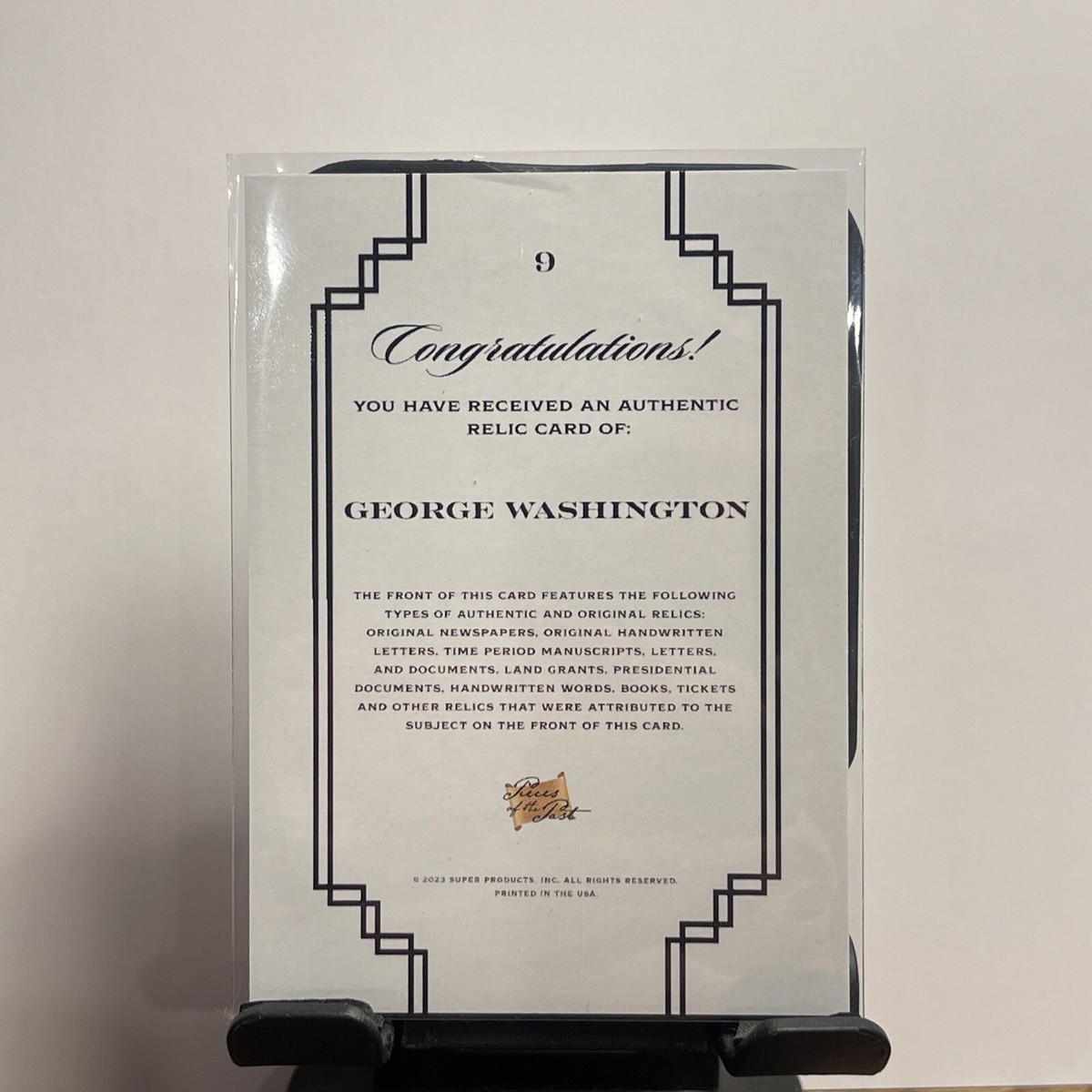 2024 Pieces of the Past George Washington Authentic