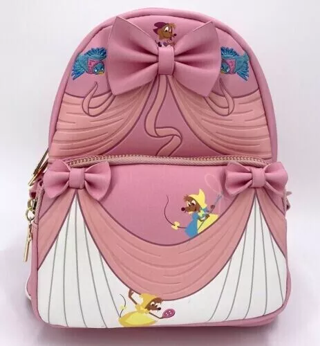 Disney Cinderella Pink Dress Loungefly Mini Backpack 70th Cosplay Princess