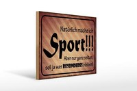 Holzschild Spruch 40X30 Cm NatüRlich Mache Ich Sport Aber Deko Schild