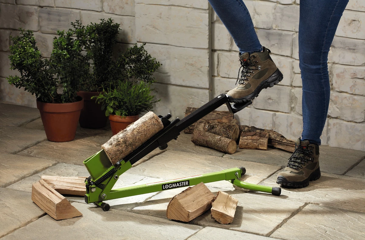 Foot operated sales wood splitter