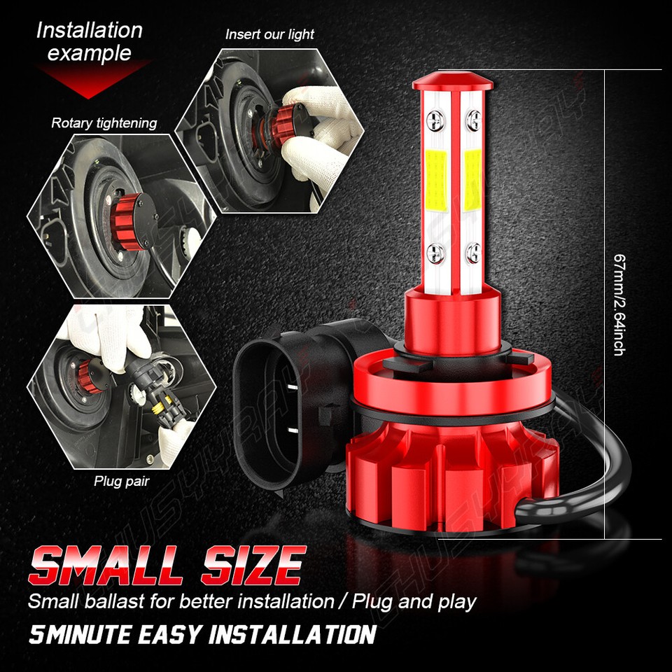 Headlight Bulbs For 2007 Nissan Altima Combo LED Headlight Kit For