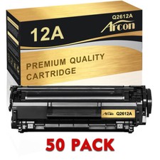 50 PK Q2612A 12A Toner Compatible With HP LaserJet 1012 1015 1018 1020 1022 3015